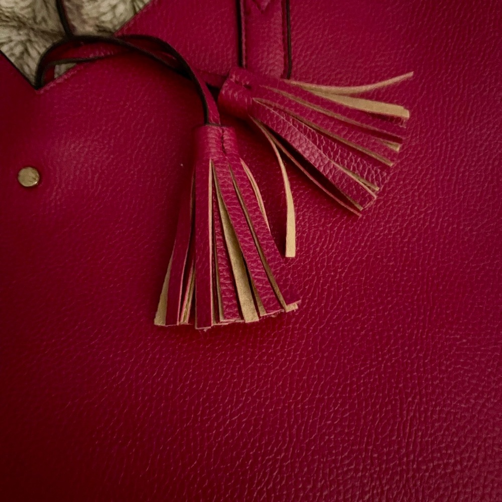 Raspberry Red Tote Bag - Picture 4 of 5